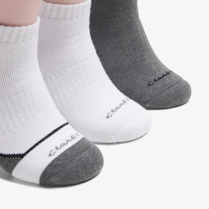 3 Pack Athletic No Show Sock Multicolour Men Clarks Accessories