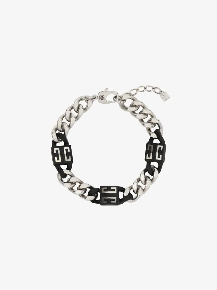 4g Bracelet In Metal Blacksilvery Men Givenchy Jewelry