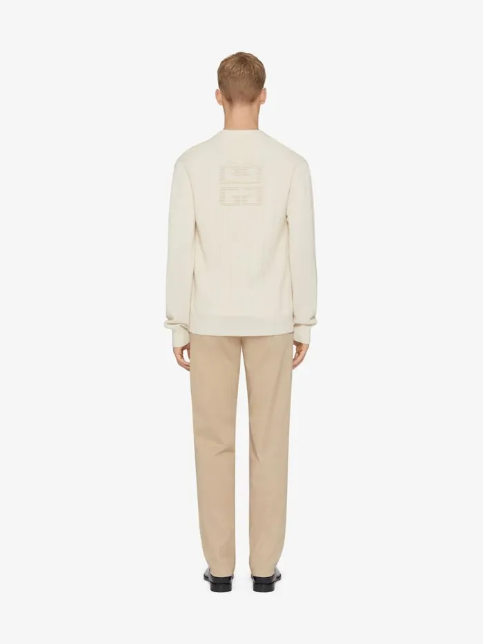 4g CableKnit Cardigan Ivory Men Givenchy Sweaters