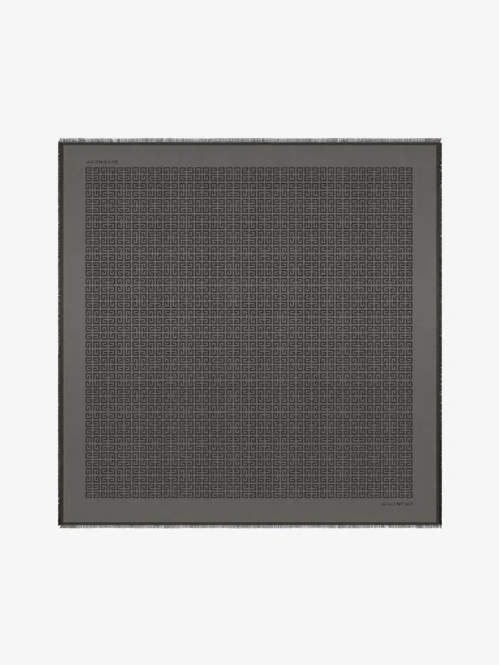 4g Shawl In Silk And Wool Dark Grey Women Givenchy Scarves