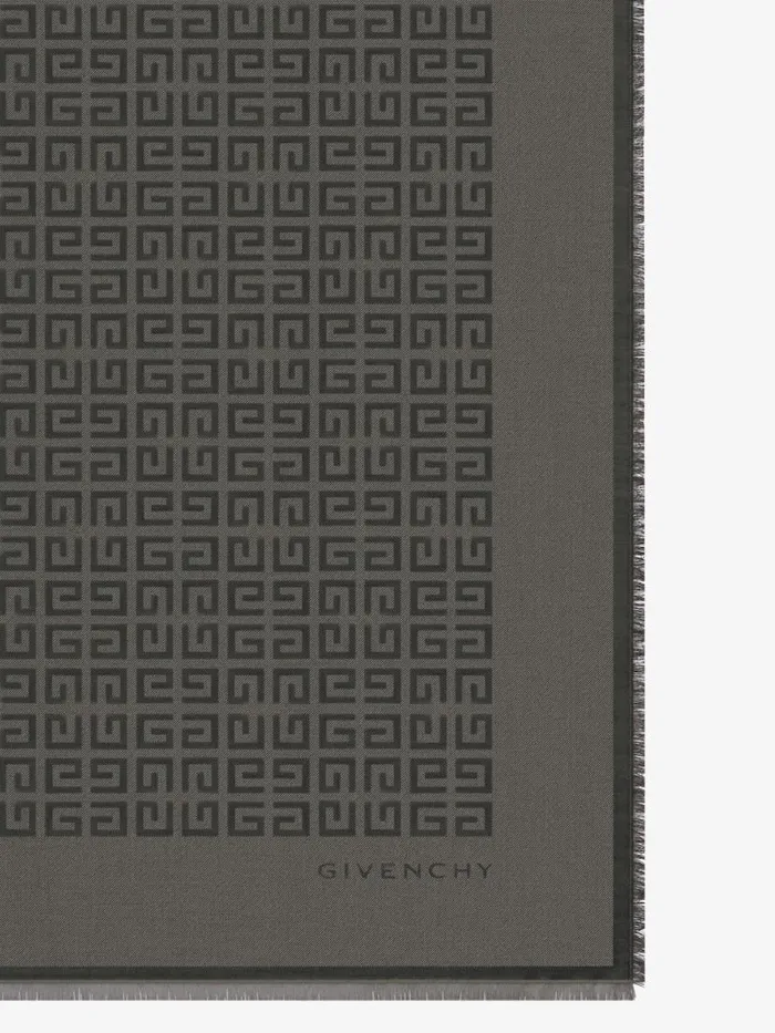 4g Shawl In Silk And Wool Dark Grey Women Givenchy Scarves