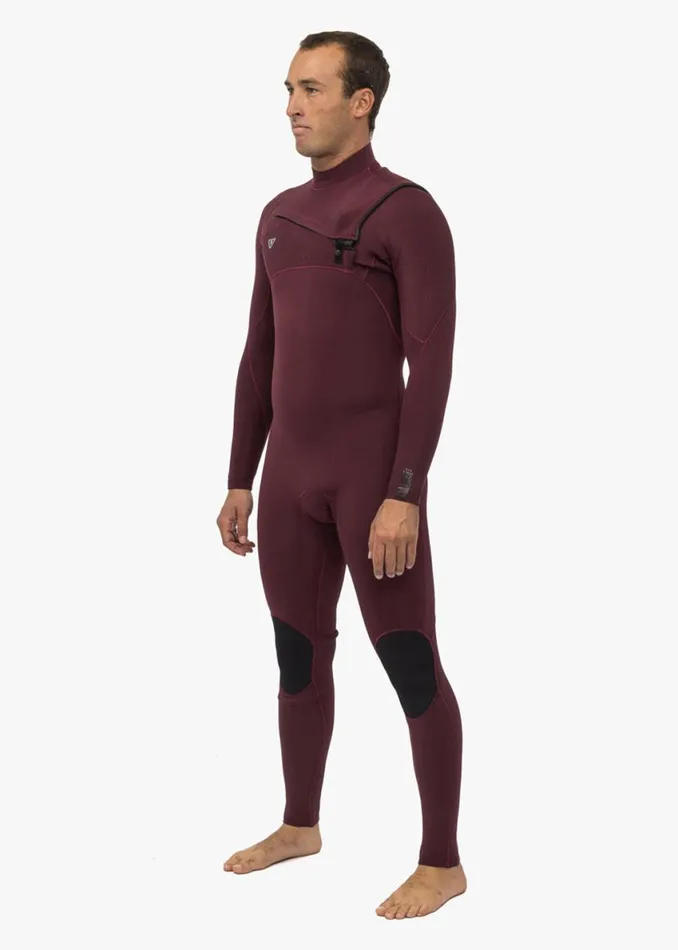 7 Seas 32 Full Chest Zip Wetsuit Wine Men Vissla Wetsuits