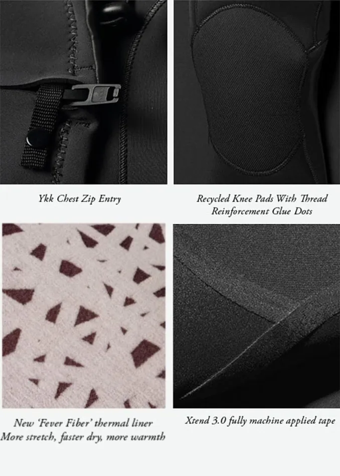 7 Seas 32 Full Chest Zip Wetsuit Wine Men Vissla Wetsuits