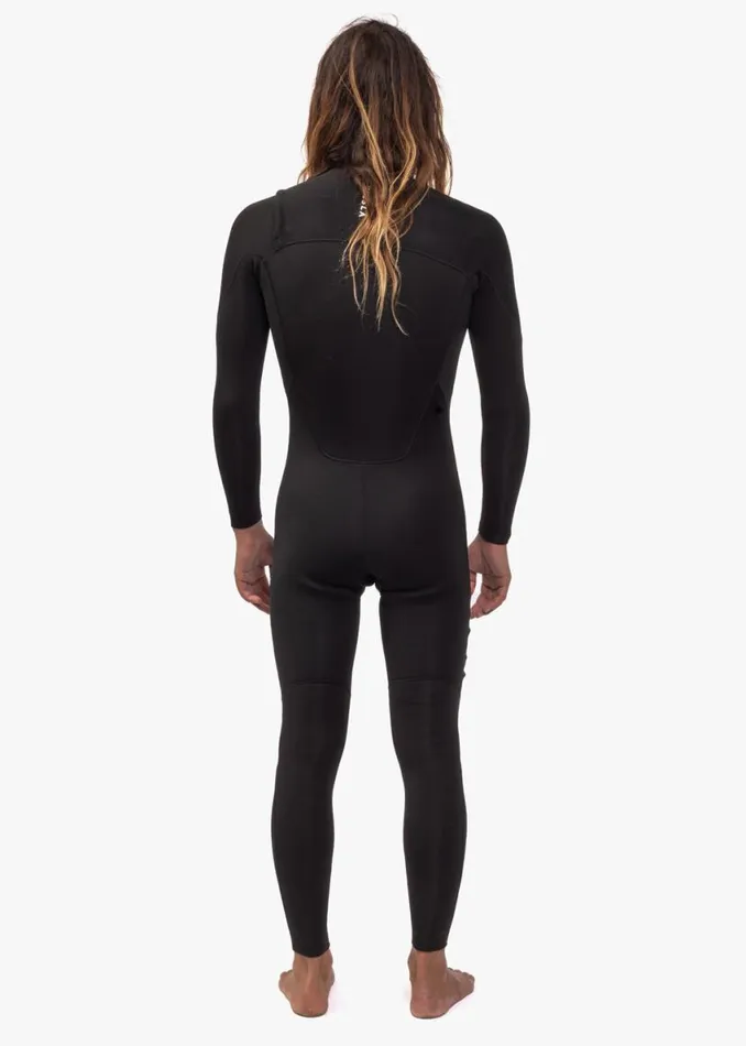 7 Seas 54 Full Chest Zip Wetsuit Black Men Vissla Wetsuits
