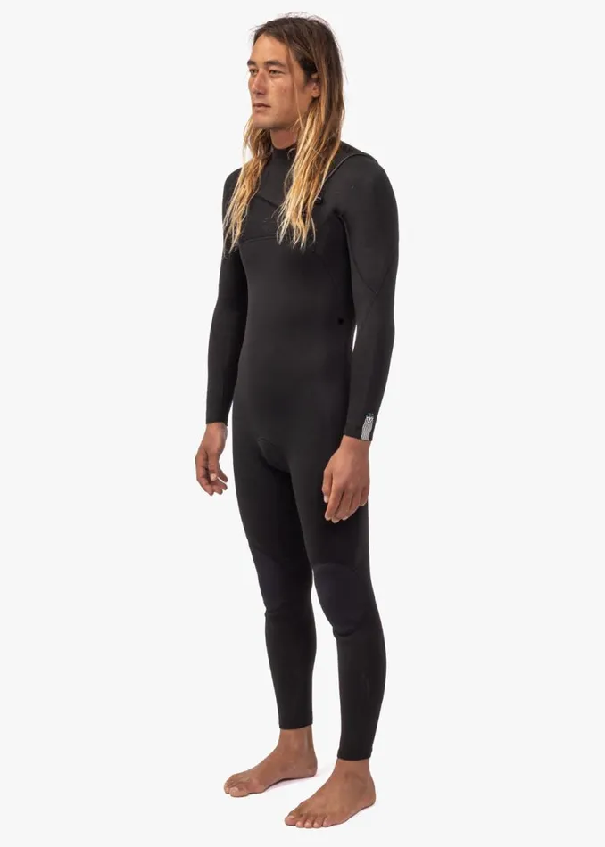 7 Seas 54 Full Chest Zip Wetsuit Black Men Vissla Wetsuits