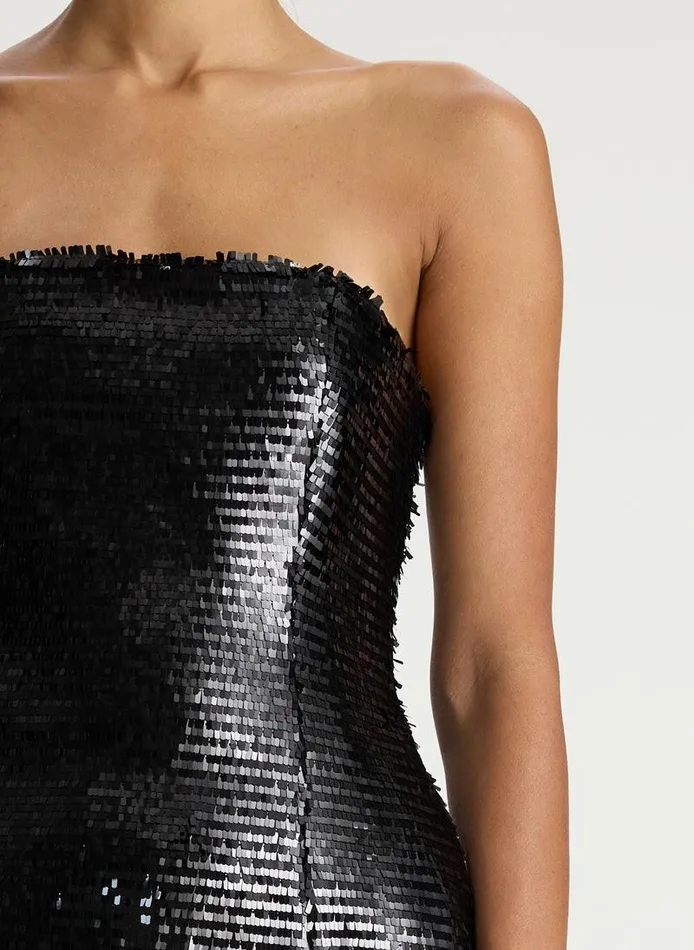 Accessories Women ALC Elsie Strapless Sequin Mini Dress Black Accessories Women ALC Elsie Strapless Sequin Mini Dress Black