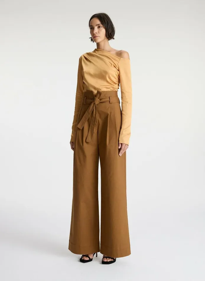 Accessories Women ALC Emily Cotton Twill Pant Burnt Terracotta Accessories Women ALC Emily Cotton Twill Pant Burnt Terracotta