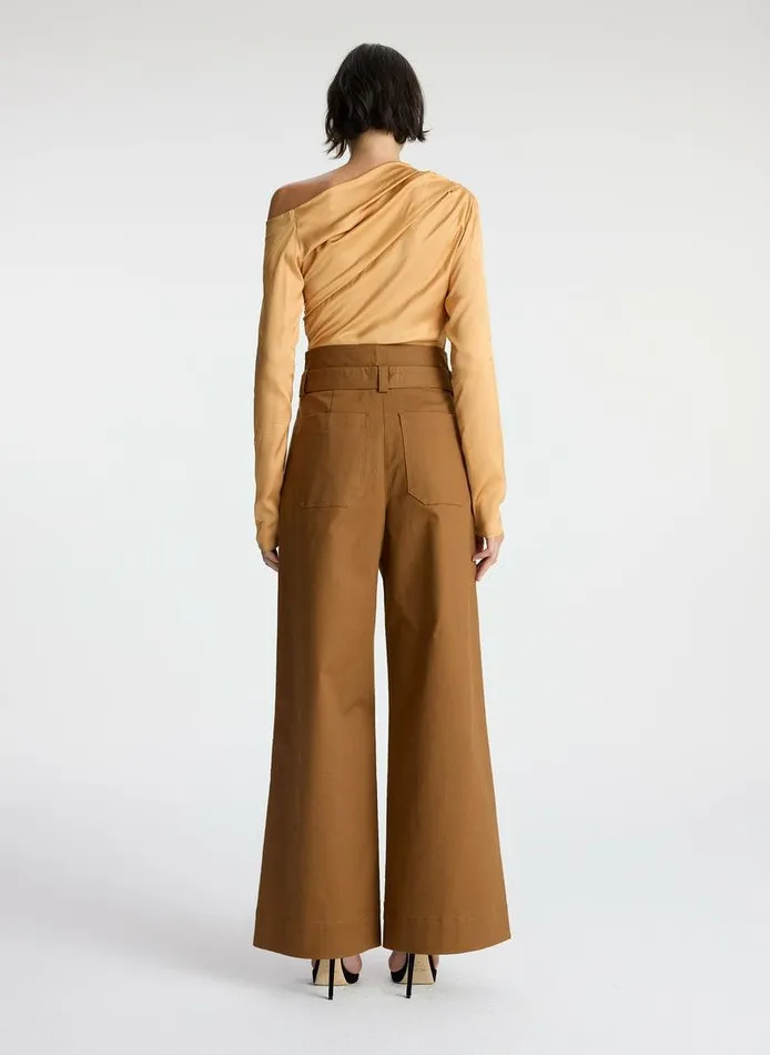 Accessories Women ALC Emily Cotton Twill Pant Burnt Terracotta Accessories Women ALC Emily Cotton Twill Pant Burnt Terracotta