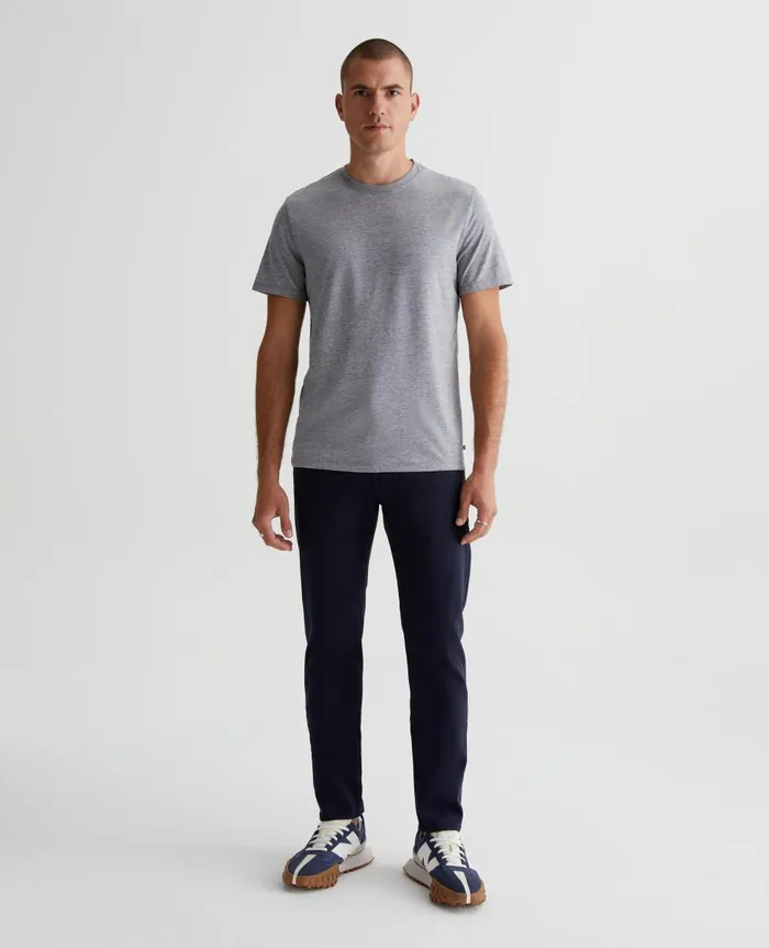 AG Jeans Bryce Crew Heather Grey Men Tees AG Jeans Bryce Crew Heather Grey Men Tees