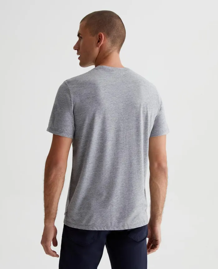 AG Jeans Bryce Crew Heather Grey Men Tees AG Jeans Bryce Crew Heather Grey Men Tees