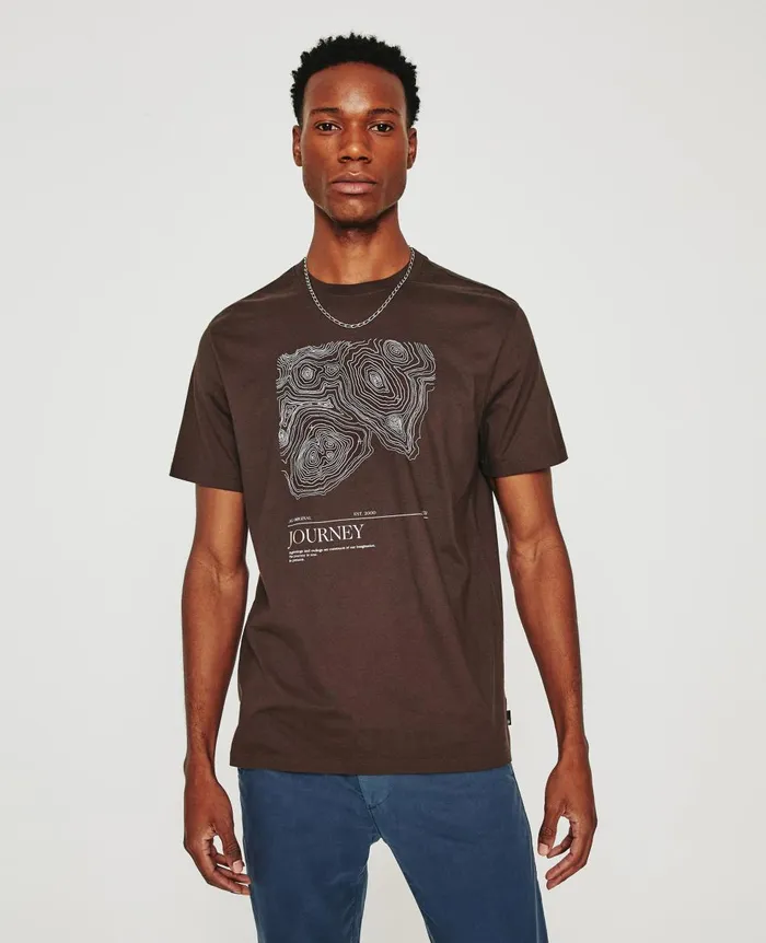 AG Jeans Bryce Crew Journey Antique Brown Men Tees