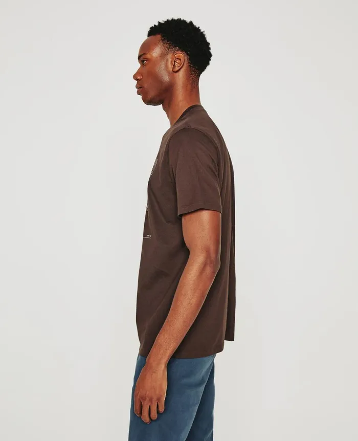 AG Jeans Bryce Crew Journey Antique Brown Men Tees AG Jeans Bryce Crew Journey Antique Brown Men Tees