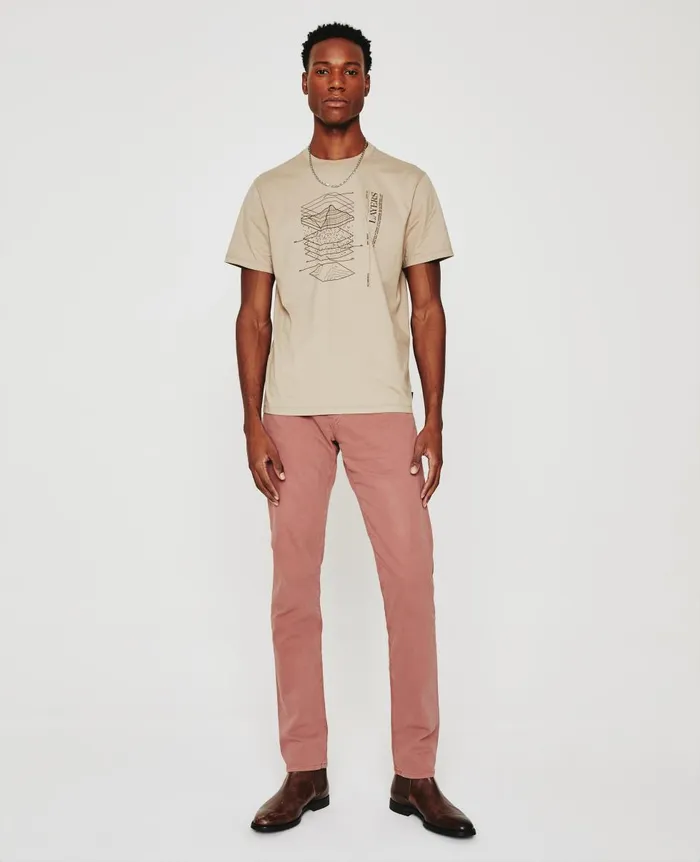 AG Jeans Bryce Crew Layer Dry Dust Men Tees AG Jeans Bryce Crew Layer Dry Dust Men Tees