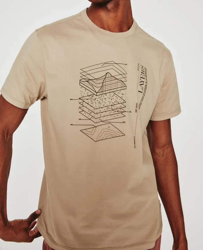 AG Jeans Bryce Crew Layer Dry Dust Men Tees AG Jeans Bryce Crew Layer Dry Dust Men Tees
