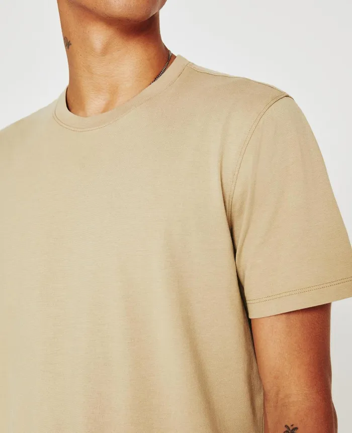 AG Jeans Bryce Crew Ravine Beige Men Tees AG Jeans Bryce Crew Ravine Beige Men Tees