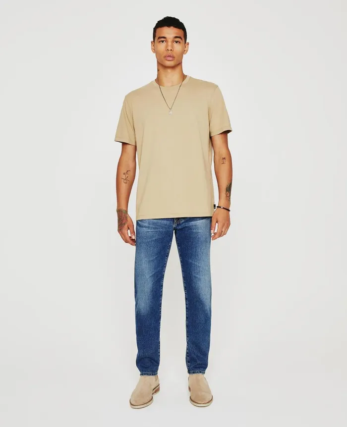 AG Jeans Bryce Crew Ravine Beige Men Tees AG Jeans Bryce Crew Ravine Beige Men Tees