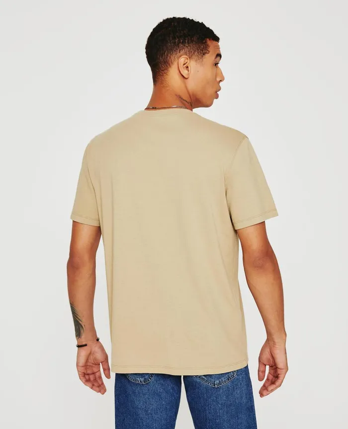 AG Jeans Bryce Crew Ravine Beige Men Tees AG Jeans Bryce Crew Ravine Beige Men Tees