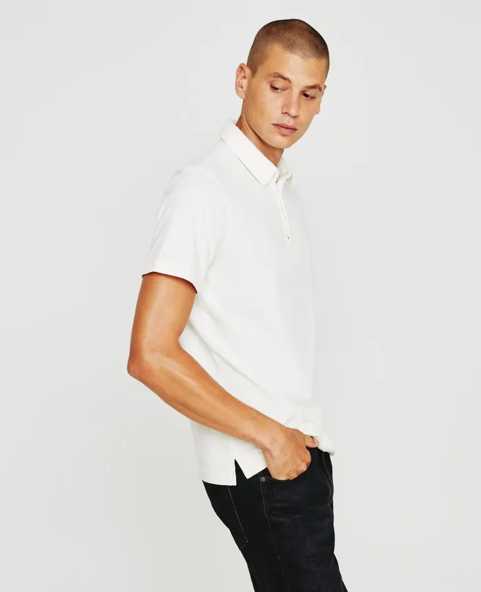 AG Jeans Bryce Polo Ivory Dust Men Polos AG Jeans Bryce Polo Ivory Dust Men Polos
