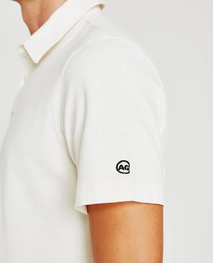 AG Jeans Bryce Polo Ivory Dust Men Polos AG Jeans Bryce Polo Ivory Dust Men Polos