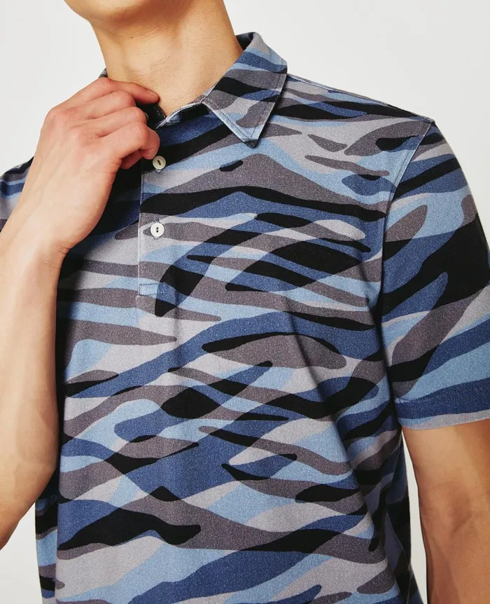 AG Jeans Bryce Polo Water Zebra Crossing Men Polos AG Jeans Bryce Polo Water Zebra Crossing Men Polos