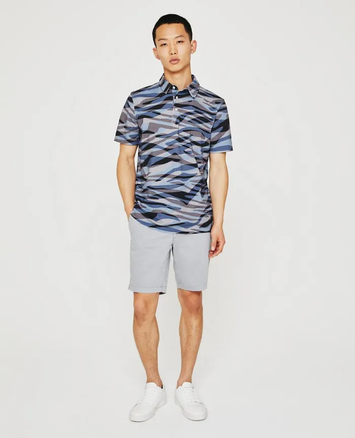 AG Jeans Bryce Polo Water Zebra Crossing Men Polos AG Jeans Bryce Polo Water Zebra Crossing Men Polos