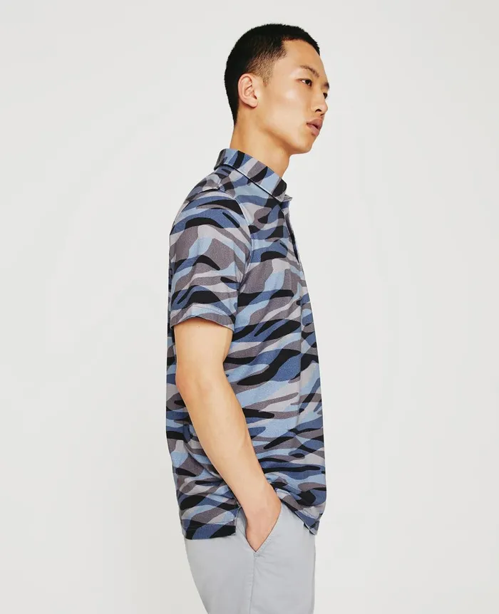 AG Jeans Bryce Polo Water Zebra Crossing Men Polos AG Jeans Bryce Polo Water Zebra Crossing Men Polos