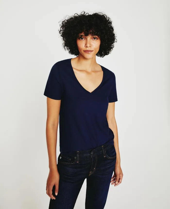 AG Jeans Jagger Vee Deep Navy Women Tees and Tanks AG Jeans Jagger Vee Deep Navy Women Tees and Tanks