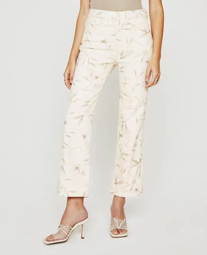 AG Jeans Kinsley Winter Flower Almond Biscotti Women Denim AG Jeans Kinsley Winter Flower Almond Biscotti Women Denim