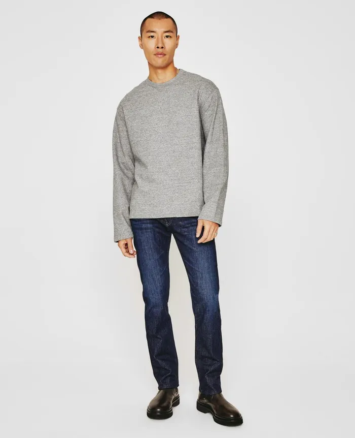 AG Jeans Liam Crew Heather Grey Men Tees AG Jeans Liam Crew Heather Grey Men Tees