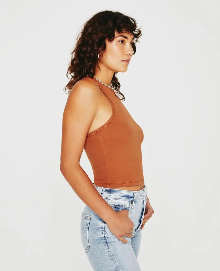 AG Jeans Olive Tank Vintage Dark Bedrock Women Tees and Tanks