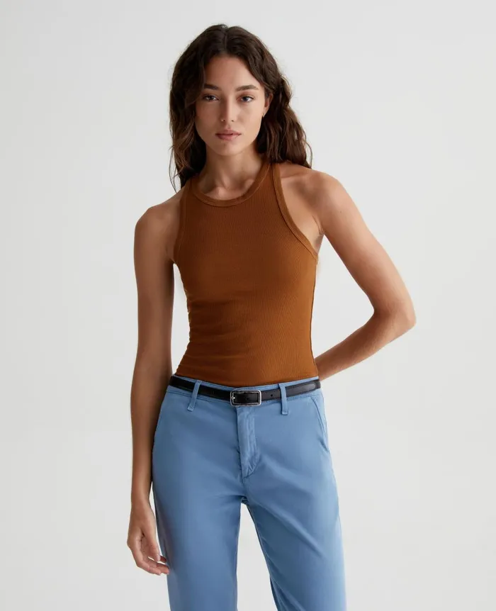 AG Jeans Orso Tank Tree Bark Women Tees and Tanks