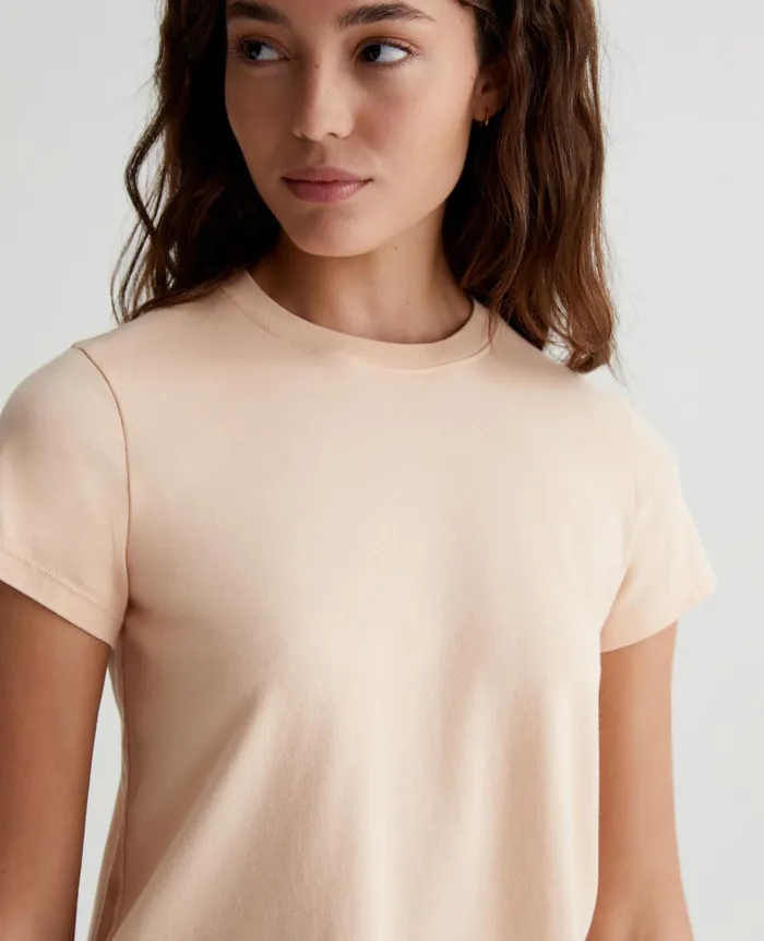 AG Jeans Sadie Crew Mellow Peach Women Tees and Tanks AG Jeans Sadie Crew Mellow Peach Women Tees and Tanks