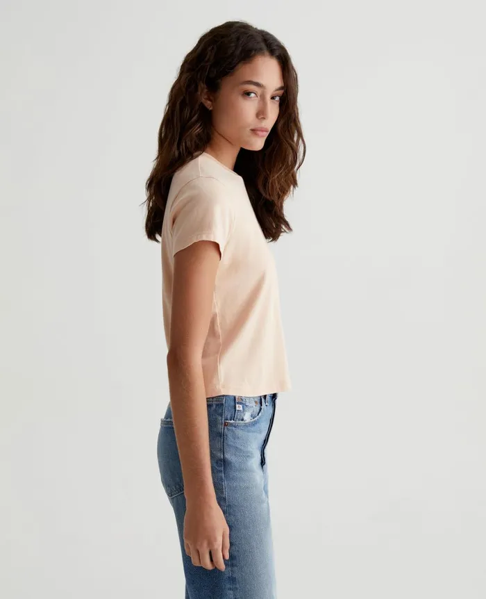 AG Jeans Sadie Crew Mellow Peach Women Tees and Tanks AG Jeans Sadie Crew Mellow Peach Women Tees and Tanks