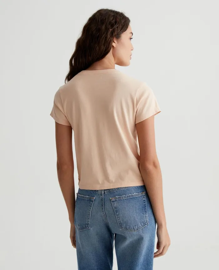 AG Jeans Sadie Crew Mellow Peach Women Tees and Tanks AG Jeans Sadie Crew Mellow Peach Women Tees and Tanks