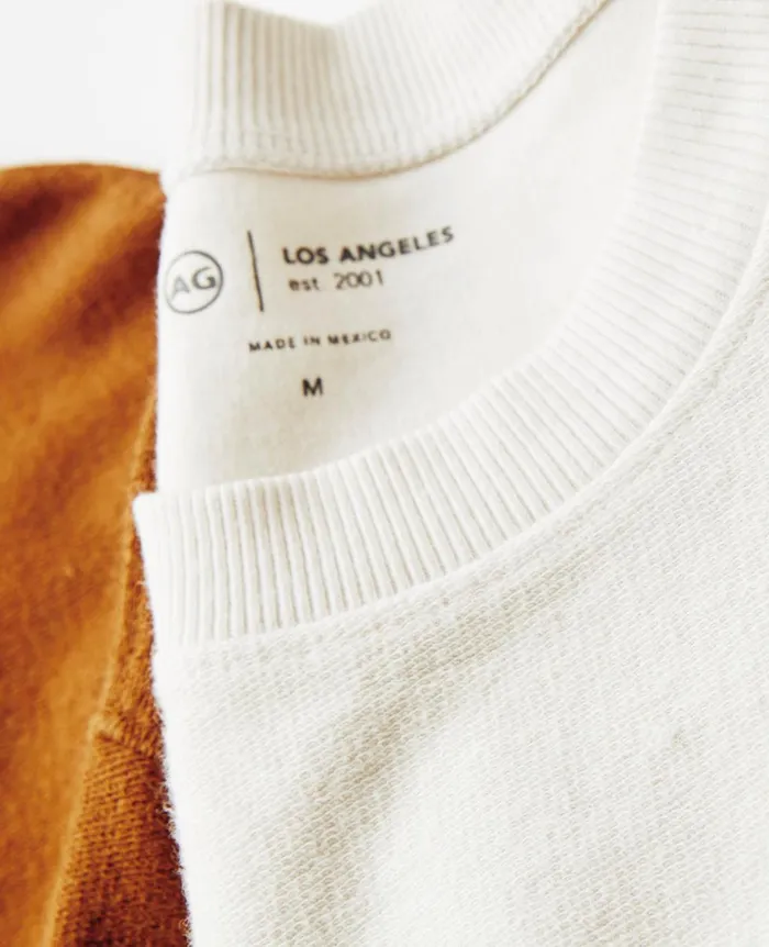 AG Jeans Wesley Crew Ivory Dust Men Tees AG Jeans Wesley Crew Ivory Dust Men Tees