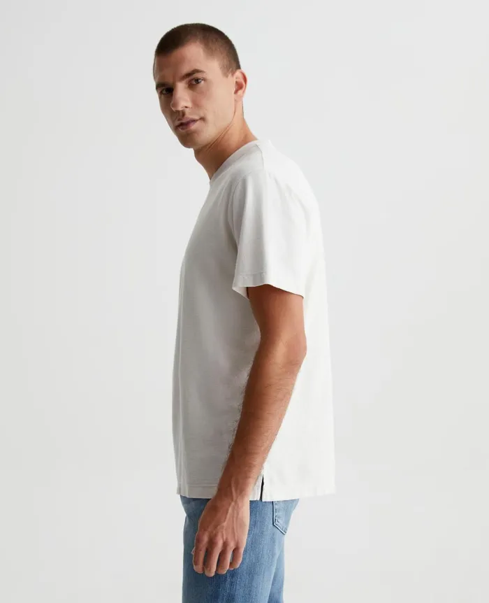 AG Jeans Wesley Crew Ivory Dust Men Tees AG Jeans Wesley Crew Ivory Dust Men Tees