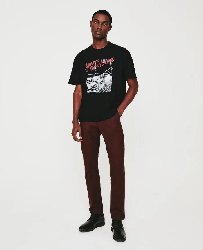 AG Jeans Wesley Crew Live Band 5 Years True Black Men Tees AG Jeans Wesley Crew Live Band 5 Years True Black Men Tees