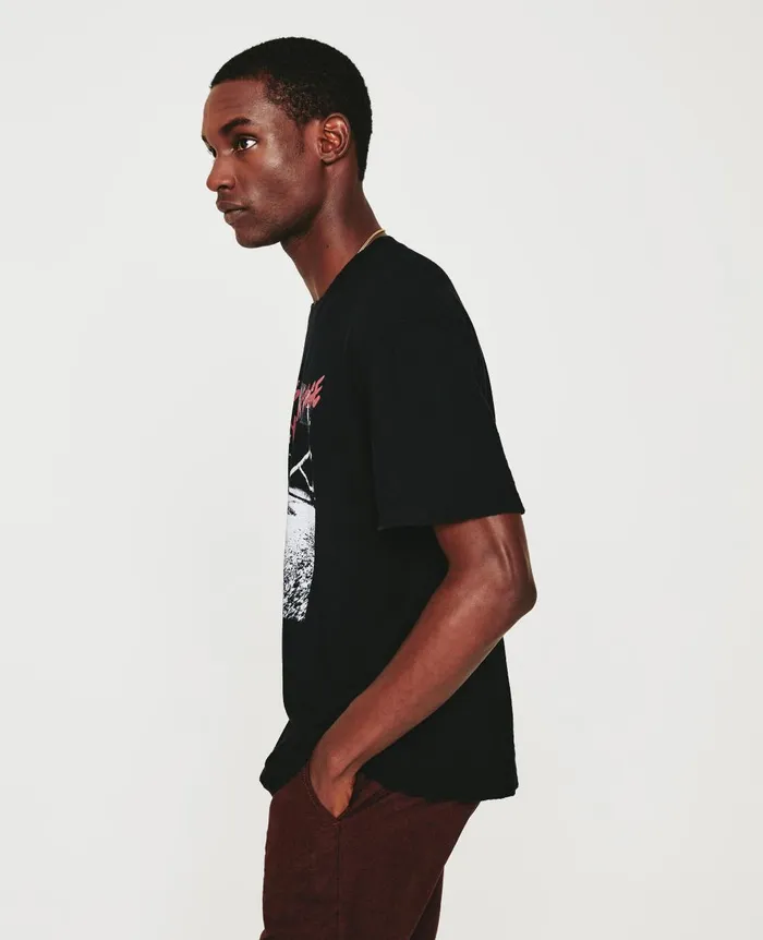 AG Jeans Wesley Crew Live Band 5 Years True Black Men Tees AG Jeans Wesley Crew Live Band 5 Years True Black Men Tees