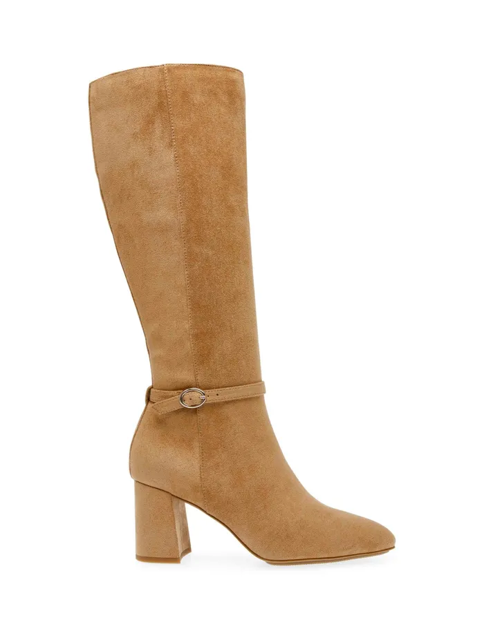 Anne Klein Brenice Tall Boot Dark Natural Women Shoes