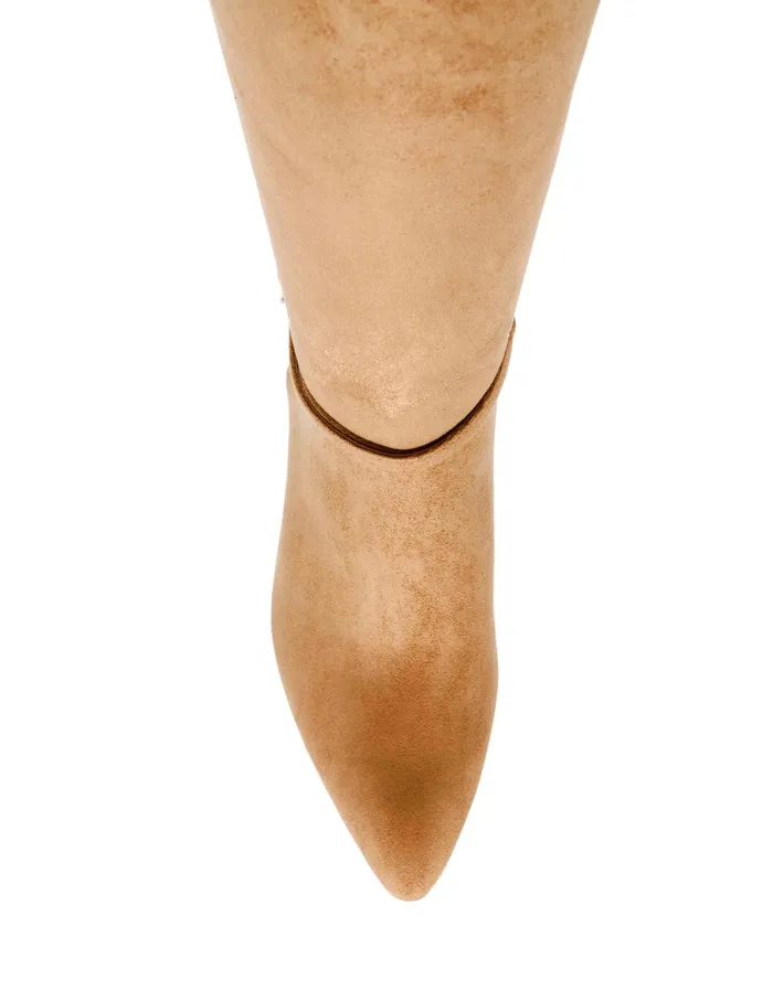Anne Klein Brenice Tall Boot Dark Natural Women Shoes