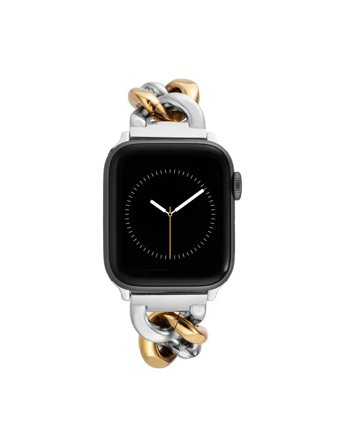 Anne Klein Chain Link Bracelet Band For Apple Watch Twotone Women Accessories
