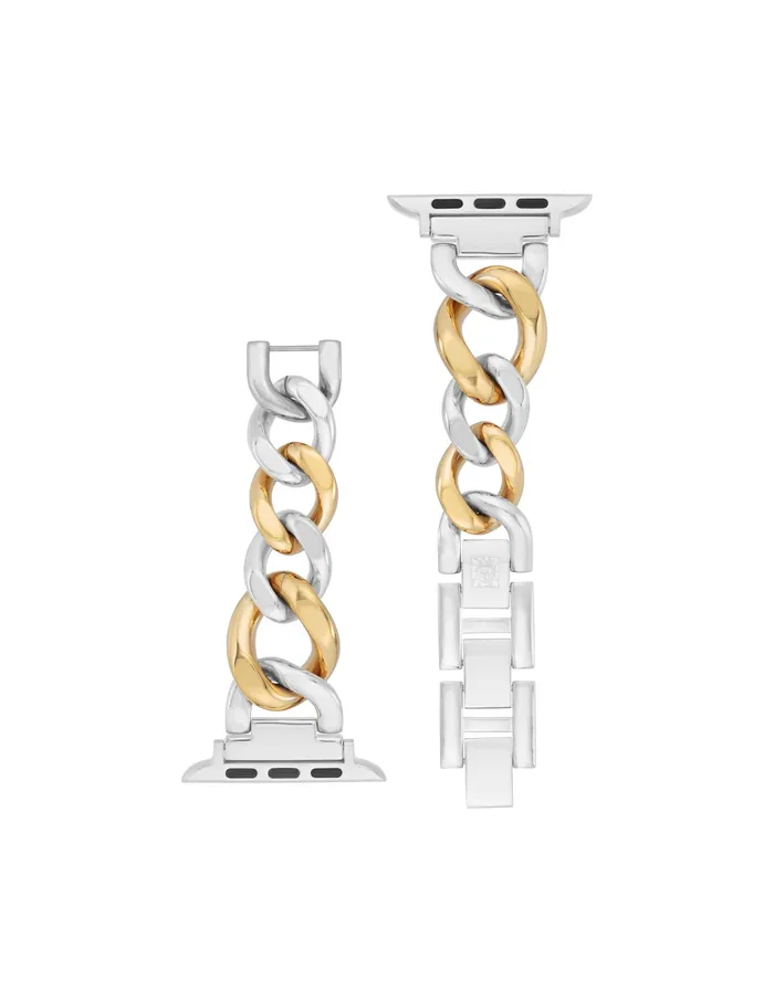 Anne Klein Chain Link Bracelet Band For Apple Watch Twotone Women Accessories