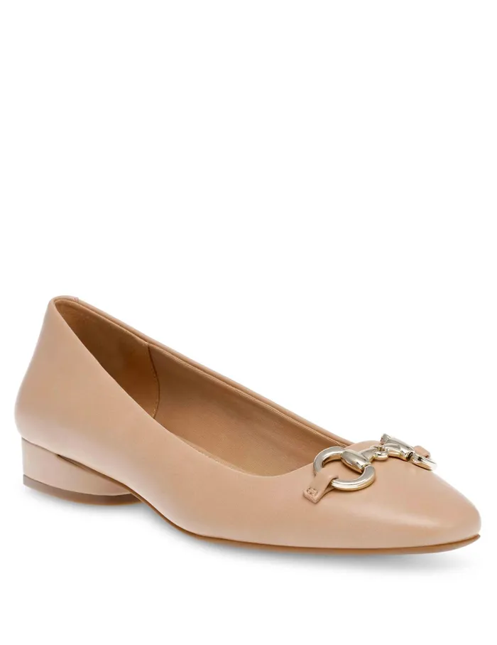 Anne Klein Cora Flat Nude Smooth Women Shoes