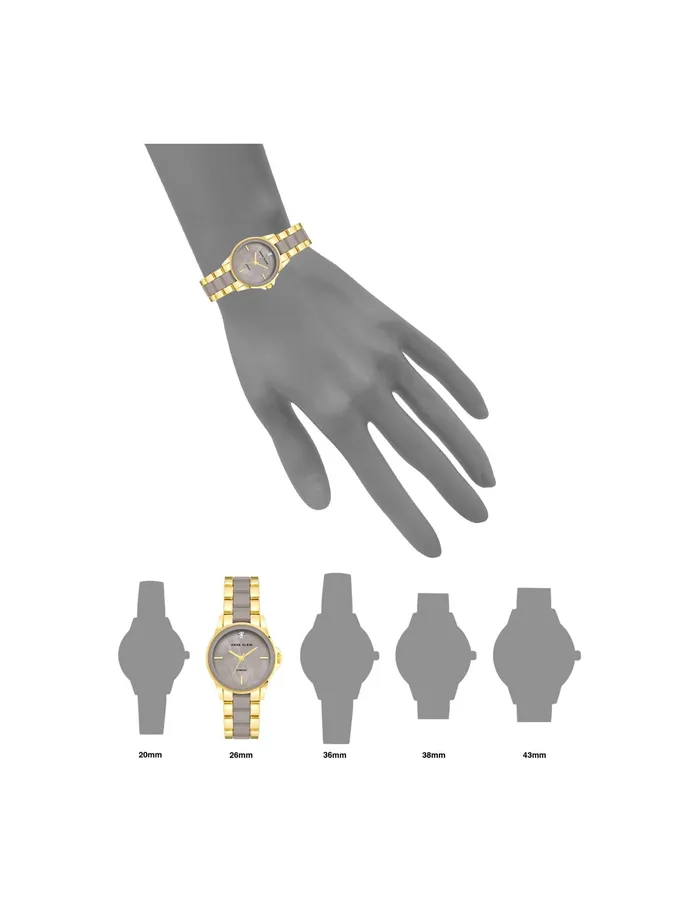 Anne Klein Diamond Accented Ceramic Bracelet Watch Taupe Women Watches 038 Jewelry