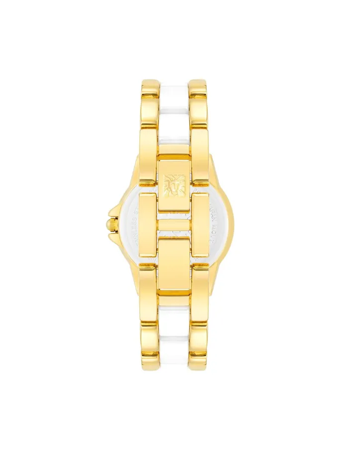 Anne Klein Diamond Accented Ceramic Bracelet Watch White Women Watches 038 Jewelry