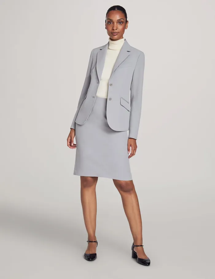 Anne Klein Executive Collection 3Pc Pants And Skirt Suit Set Atlantic Grey Women Clothing