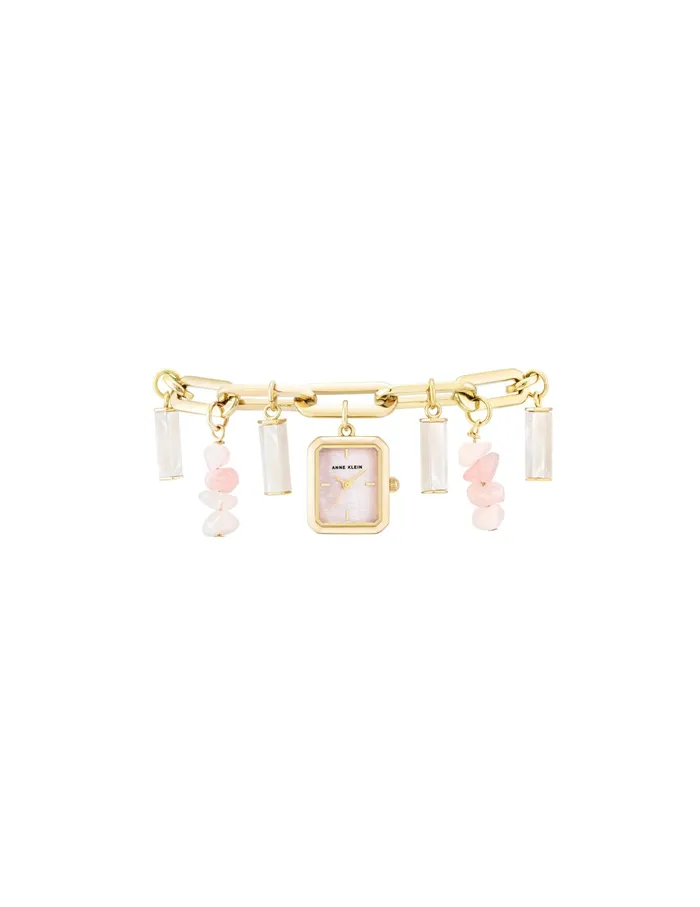 Anne Klein Gemstone Charm Bracelet Watch Rose Quartz Women Watches 038 Jewelry Anne Klein Gemstone Charm Bracelet Watch Rose Quartz Women Watches 038 Jewelry