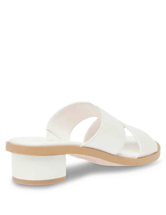 Anne Klein Timmy Sandal White Smooth Women Shoes