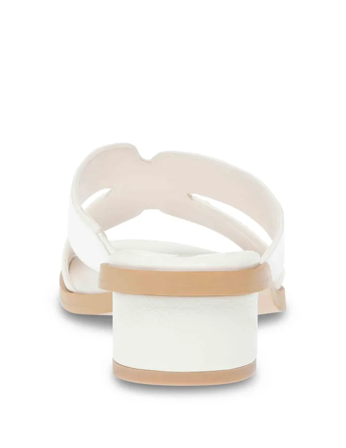 Anne Klein Timmy Sandal White Smooth Women Shoes