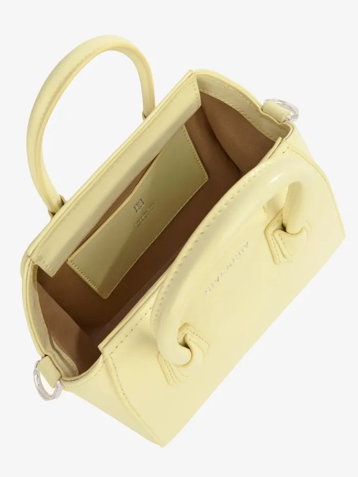 Antigona Toy Bag In Box Leather Soft Yellownatural Beige Women Givenchy Crossbody Bags
